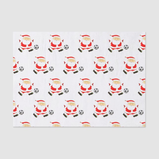 Soccer Christmas Tissue Paper (Front)