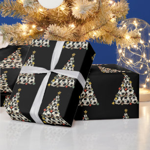 Soccer Christmas Tree Wrapping Paper