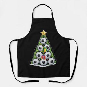 Soccer Christmas Tree Xmas Player Boys  Apron
