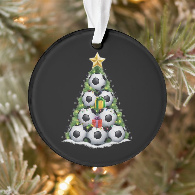 Soccer Christmas Tree Xmas Player Boys  Ornament (Tree)