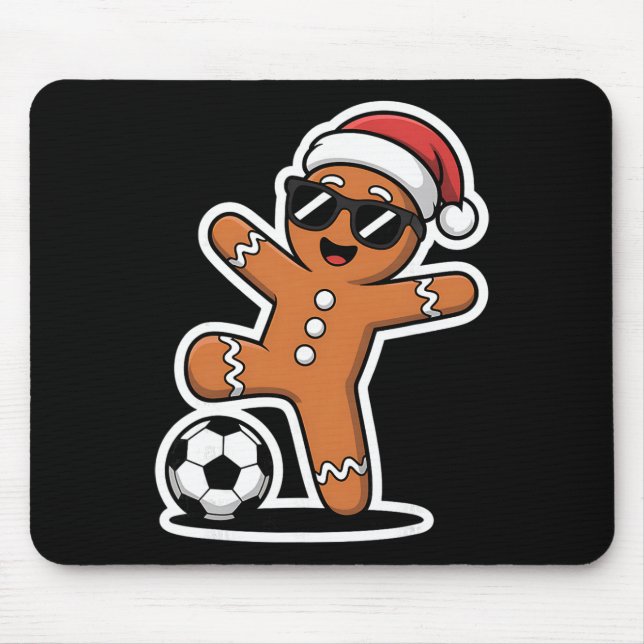 Soccer Christmas Winter Fun  Mouse Pad (Front)
