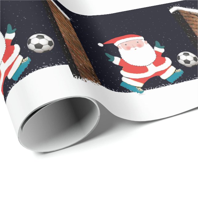Soccer Christmas Wrapping Paper (Roll Corner)