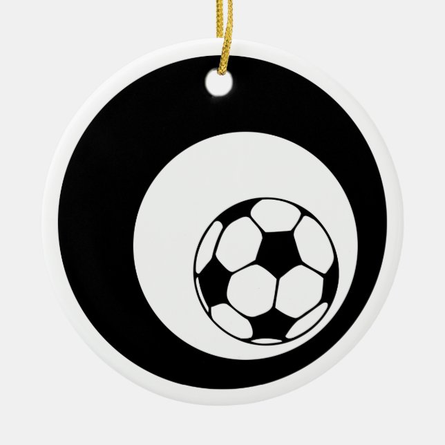 soccer circles ceramic ornament (Front)