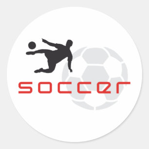 soccer classic round sticker