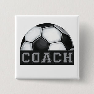 Soccer Coach 2 Inch Square Button