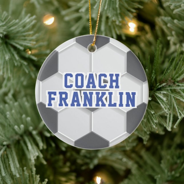 Soccer Coach Ceramic Ornament (Tree)