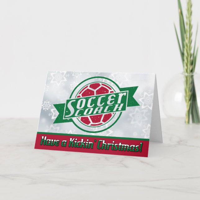 Soccer Coach Christmas Card Xmas Card (Front)
