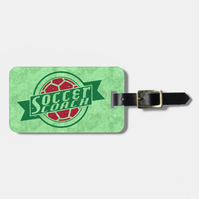 Soccer Coach Customizable Luggage Tag (Front Horizontal)