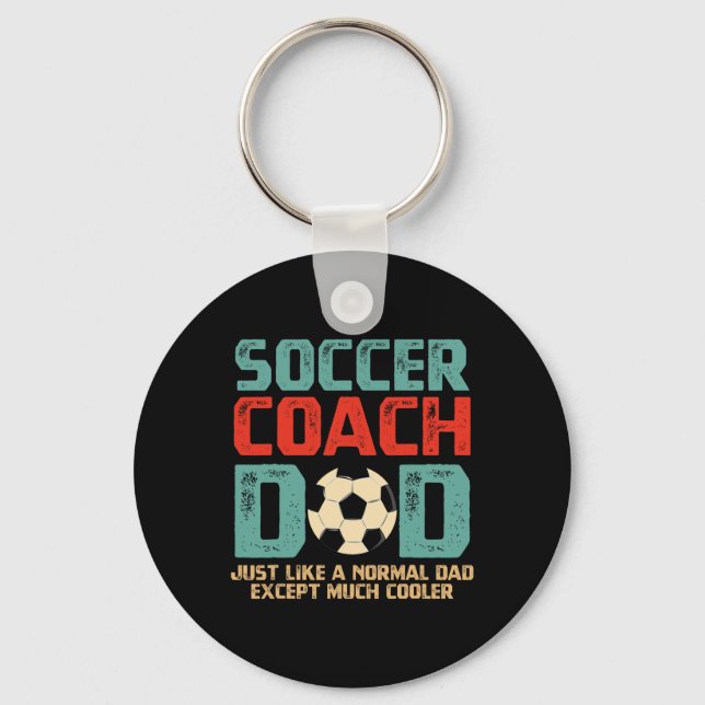 Soccer Coach Dad  Keychain (Front)
