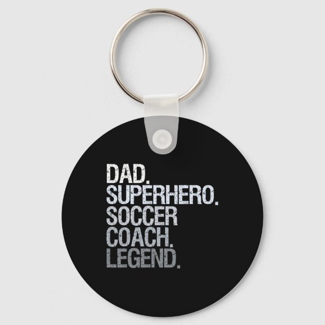 Soccer Coach Dad  Keychain (Front)