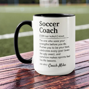 Soccer Coach Definition Personalized Thank You Mug