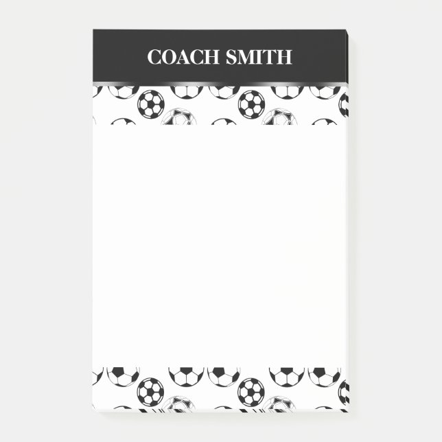 Soccer coach football PERSONALIZE Post-it Notes (Front)