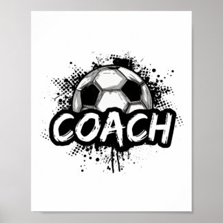 Soccer Coach For Men Women Futbol Tee Poster