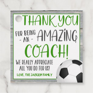Soccer Coach Gift Tag