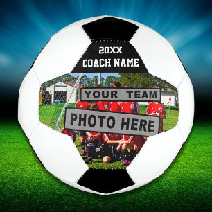 Soccer Coach Gifts TEAM PHOTO and Coach NAME Ball
