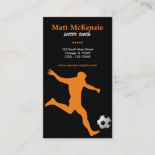 Soccer Coach (Orange) Business Card