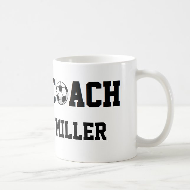 Soccer Coach Personalized Coffee Mug (Right)