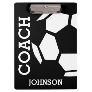Soccer Coach Personalized Trendy Modern Stylish Clipboard