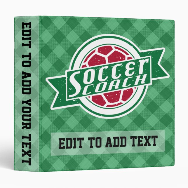 Soccer Coach Photo Album Vinyl Binder (Front/Spine)