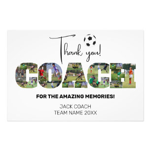 Soccer Coach Photo Keepsake Print