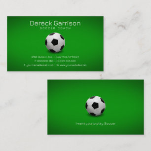 Soccer Coach Professional Sports Business Card