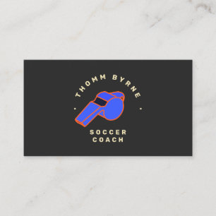 Soccer Coach ,  Referee Whistle Business Card