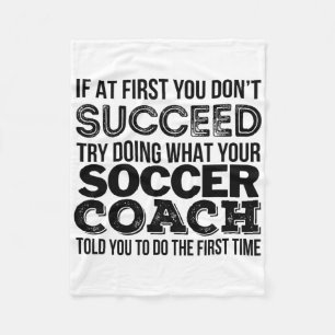 Soccer Coach Shirt Funny Gift Tee Fleece Blanket