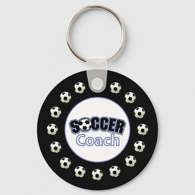 Soccer Coach Thank You, Balls Keychain (Front)