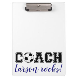 Soccer coach thank you gift clip board! clipboard