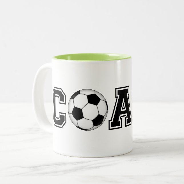 Soccer coach thank you gift coffee tea mug (Front Left)