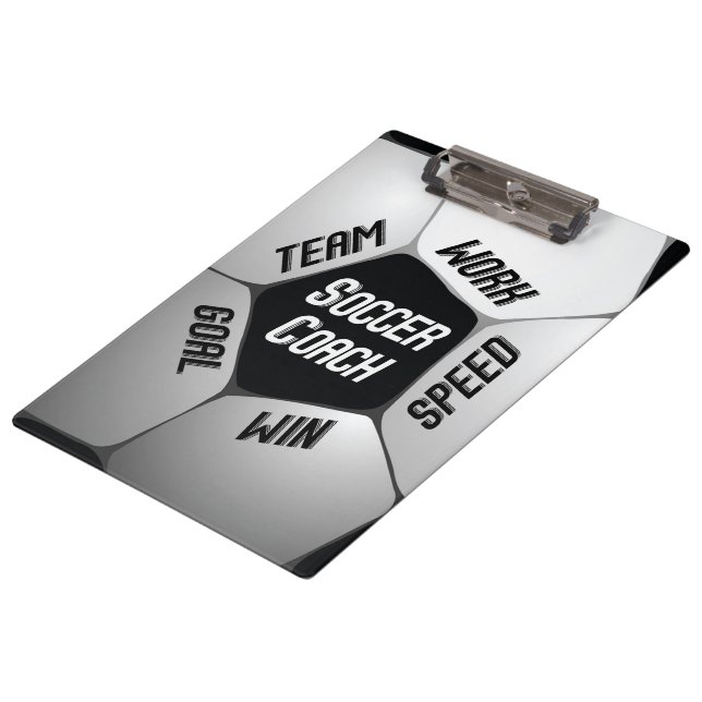 Soccer Coach Thanks Large Ball Clipboard (Angled)