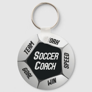 Soccer Coach Thanks Large Ball Keychain