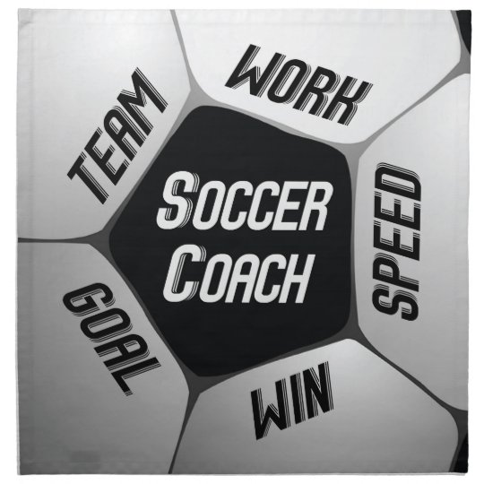 Soccer Coach Thanks Large Ball Napkin