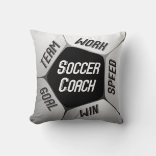 Soccer Coach Thanks Large Ball Throw Pillow