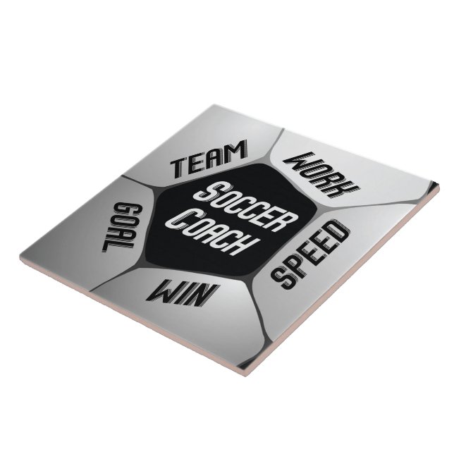 Soccer Coach Thanks Large Ball Tile (Side)