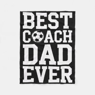 Soccer Coaching Legend Best Coach Dad Ever Player Fleece Blanket