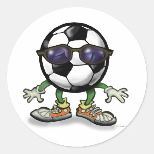 Soccer Cool Classic Round Sticker