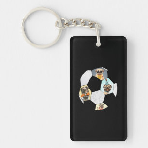 Soccer Cool Dog Pug Life Pug Birthday Cute Pug Keychain