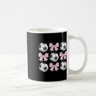 Soccer Coquette Bow Cute Soccer Graphic For Girls  Coffee Mug