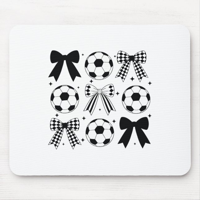 Soccer Coquette Bow Funny Coquette Bow Soccer Grap Mouse Pad (Front)