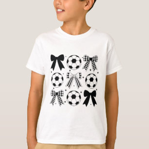 Soccer Coquette Bow Funny Coquette Bow Soccer Grap T-Shirt