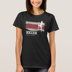 Soccer Costa Rica Flag Football Womens Soccer Girl T-Shirt