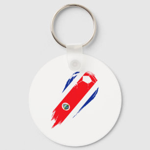 Soccer Country Flag Of Costa Rica T Shirt Keychain