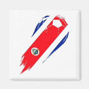 Soccer Country Flag Of Costa Rica T Shirt Magnet