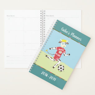 Soccer cow kid school planner