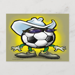 Soccer Cowboy Postcard