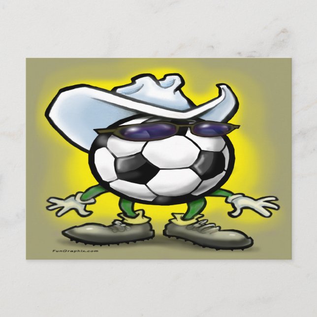 Soccer Cowboy Postcard (Front)