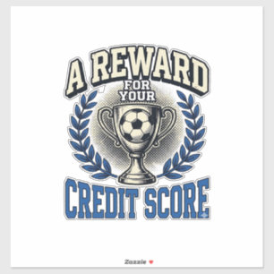 Soccer Credit Score Vintage Trophy