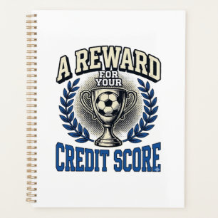 Soccer Credit Score Vintage Trophy Planner