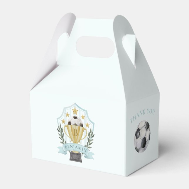 Soccer Crest  Favor Box (Front Side)